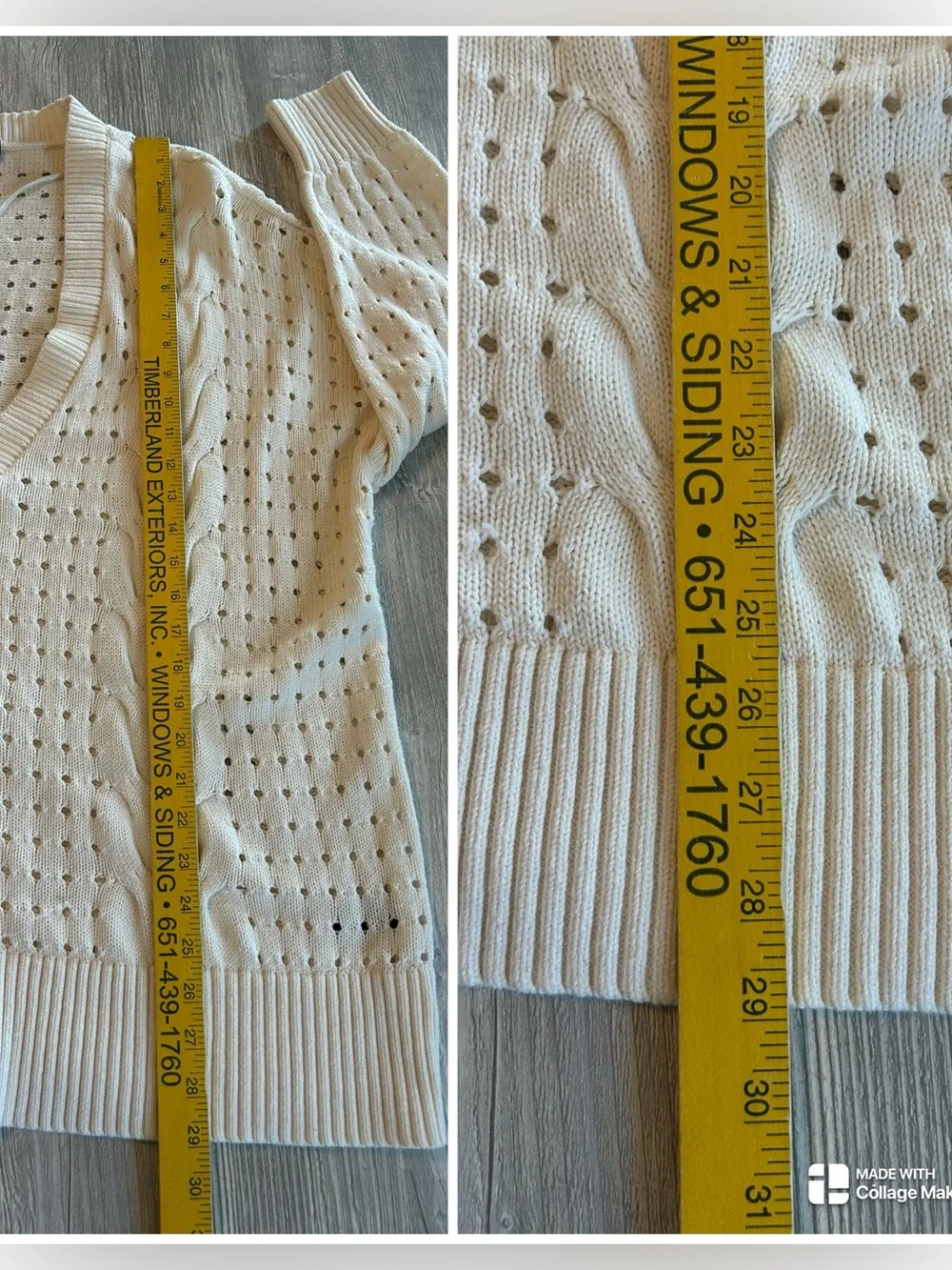 Torrid Women’s Cable Boyfriend Cardigan Sweater Button Front Ivory Plus Size 2X